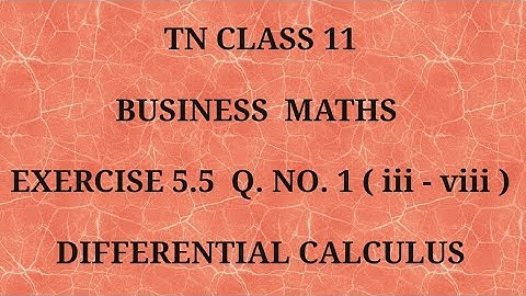 TN 11 business maths chapter 5 exercise 5.5 question number 1 ( iii - viii)