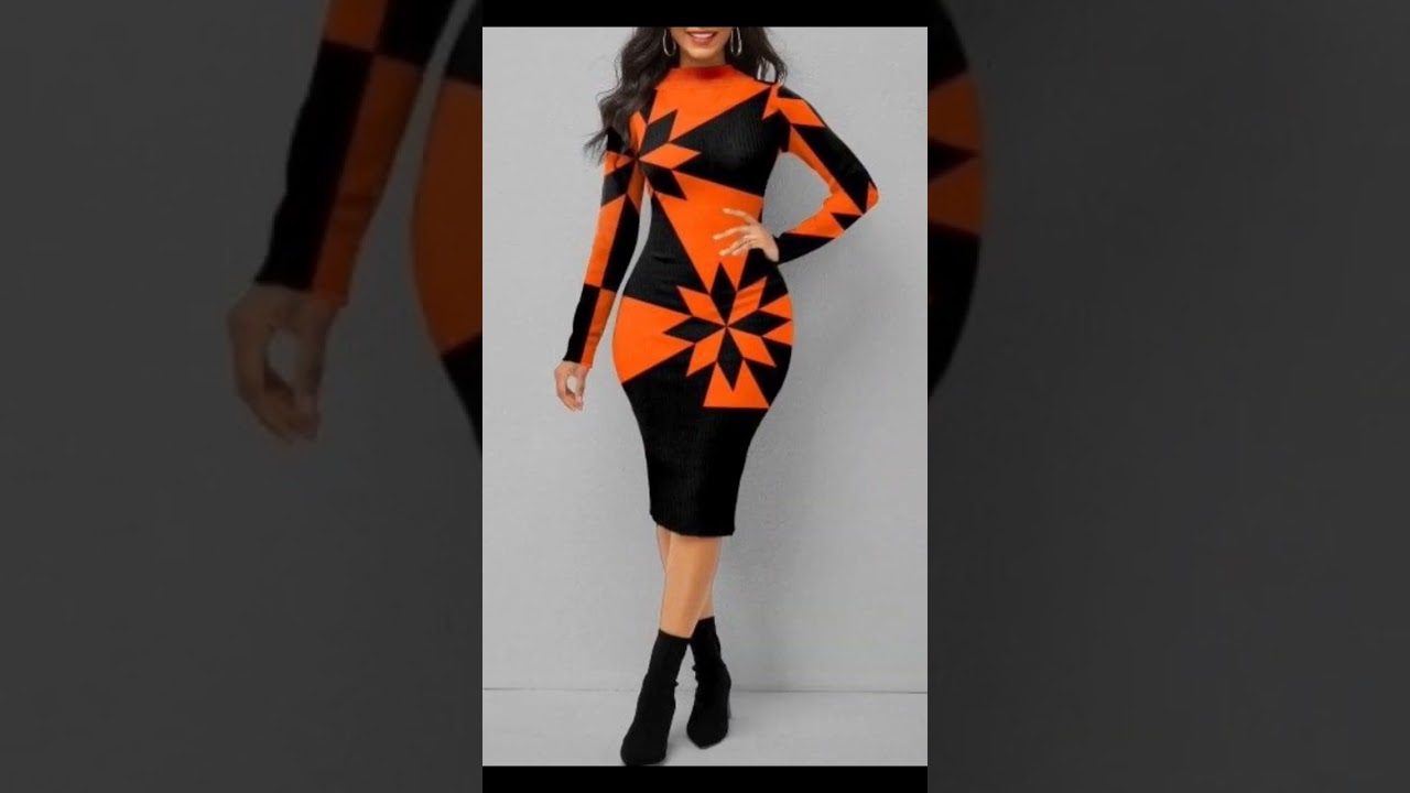 fashion world geometric design dress 