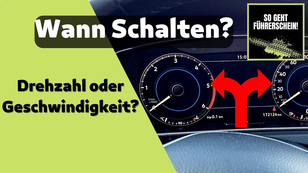 Wann Schalten? Nach Drehzahl oder Geschwindigkeit? Führerschein YouTube