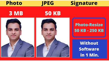 Resize Photo, JPEG, Signature 10KB, 20KB, 50KB, 100 KB without software.