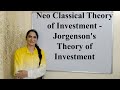 Neo Classical Investment Theory by Jorgenson 📈