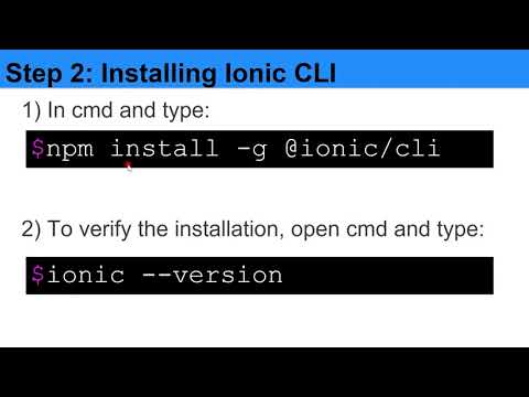 Ionic App for Beginners - Tools Needed and Installation Setup