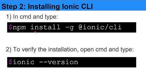 Ionic App for Beginners - Tools Needed and Installation Setup