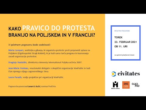 Spletni pogovor: Kako pravico do protesta branijo na Poljskem in v Franciji?