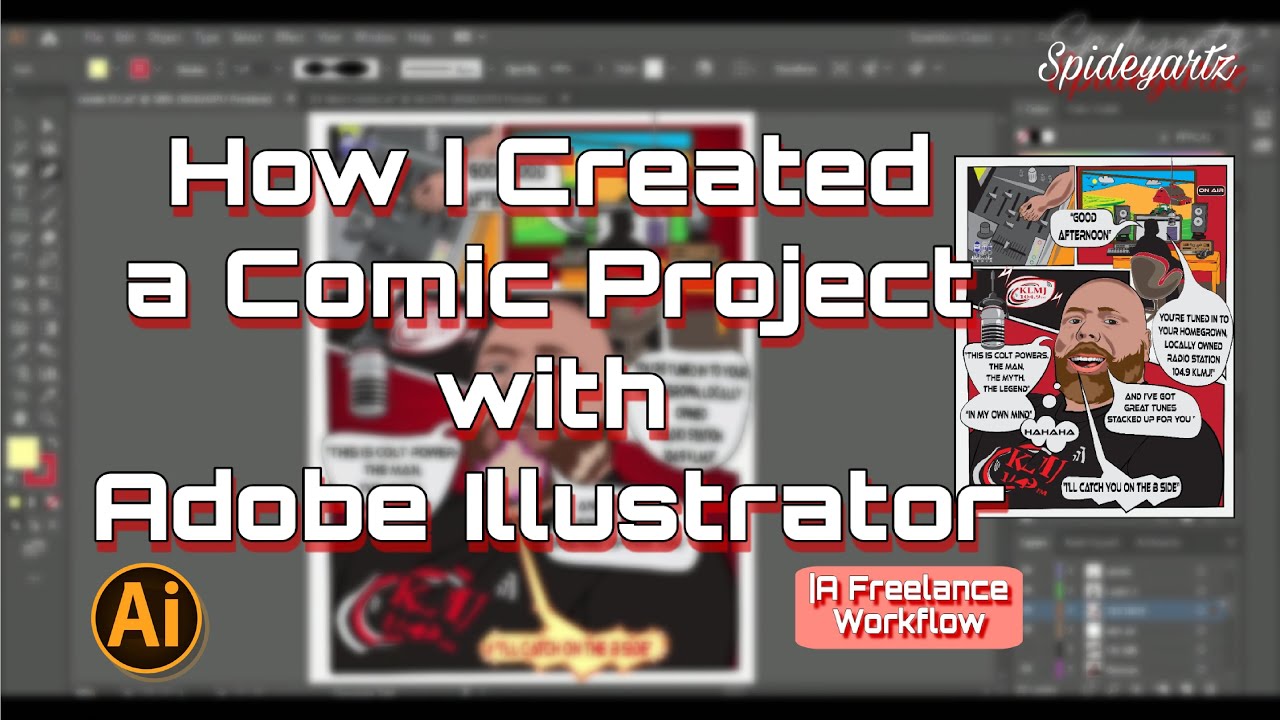 HOW I CREATED A COMIC PROJECT WITH ADOBE ILLUSTRA | Freelance Workflow ...