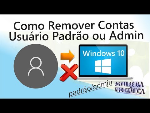 Como remover contas de usuário padrão ou admin no Windows 10