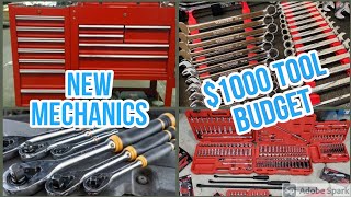 $1000 Tool Budget for New Mechanics All the Tools you need to Start