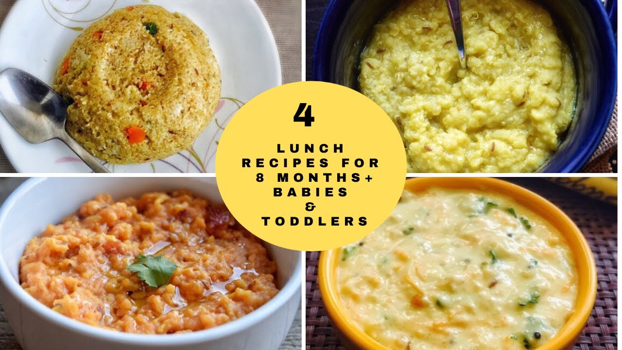 4 Lunch Recipes for Babies | Baby Food Recipes for 8+ Months | Baby ...