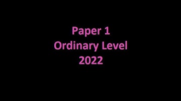Q6 Solutions for Leaving Cert Ordinary Paper 1 2022