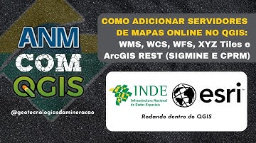Como adicionar Servidores de Mapas no QGIS: WMS, WCS, WFS, XYZ Tiles e ArcGIS REST (SIGMINE E CPRM)