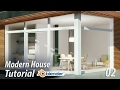 Create a Modern House : Blender Tutorial : 2 of 3