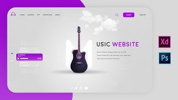 Adobe XD Web Design From Start To Finish( Music Website Landing Page ) | #1: Design