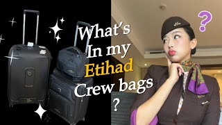 What’s in my etihad cabin crew bag? |  에티하드 승무원 가방 구경하기 (eng sub)
