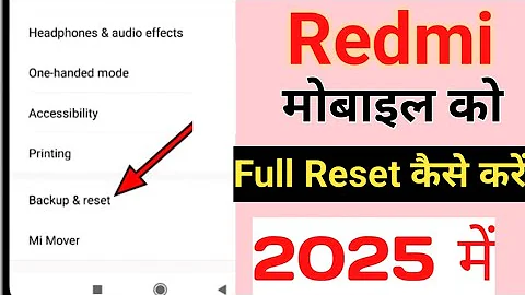 Redmi Mobile Full Reset Kaise Karen 2025 || Redmi Phone Full Reset Kaise Karen 2025 || #redmimobile