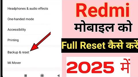 Redmi Mobile Full Reset Kaise Karen 2025 || Redmi Phone Full Reset Kaise Karen 2025 || #redmimobile