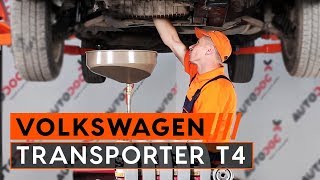 Kuinka korvata Öljynsuodatin VW TRANSPORTER IV Box (70XA) - opetusvideo