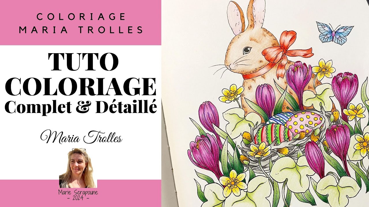 ASTUCE & TUTO spécial COLORIAGE de Pâques de Maria Trolles FACILE pour DEBUTANT Partie 1