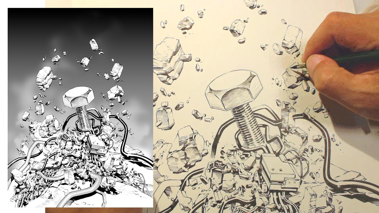 作画風景 ネジを描く 字幕で解説 Youtube