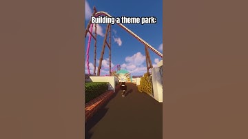 Building A Theme Park #meme  #minecraftbuilding #gaming #minecraft #rollercoaster #minecrafthacks