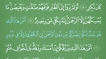 حفظ سورة الملك مكررة ١٩ - ٢٠