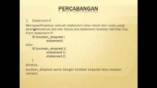 Struktur Kontrol pada JAVA