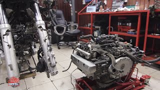Honda Goldwing 1800 - Ремонт коробки, установка двигателя/Gearbox repair, engine install (part 5)