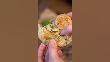 Thumbnail of Scallion pancakes traditional Chinese pancakes #shorts