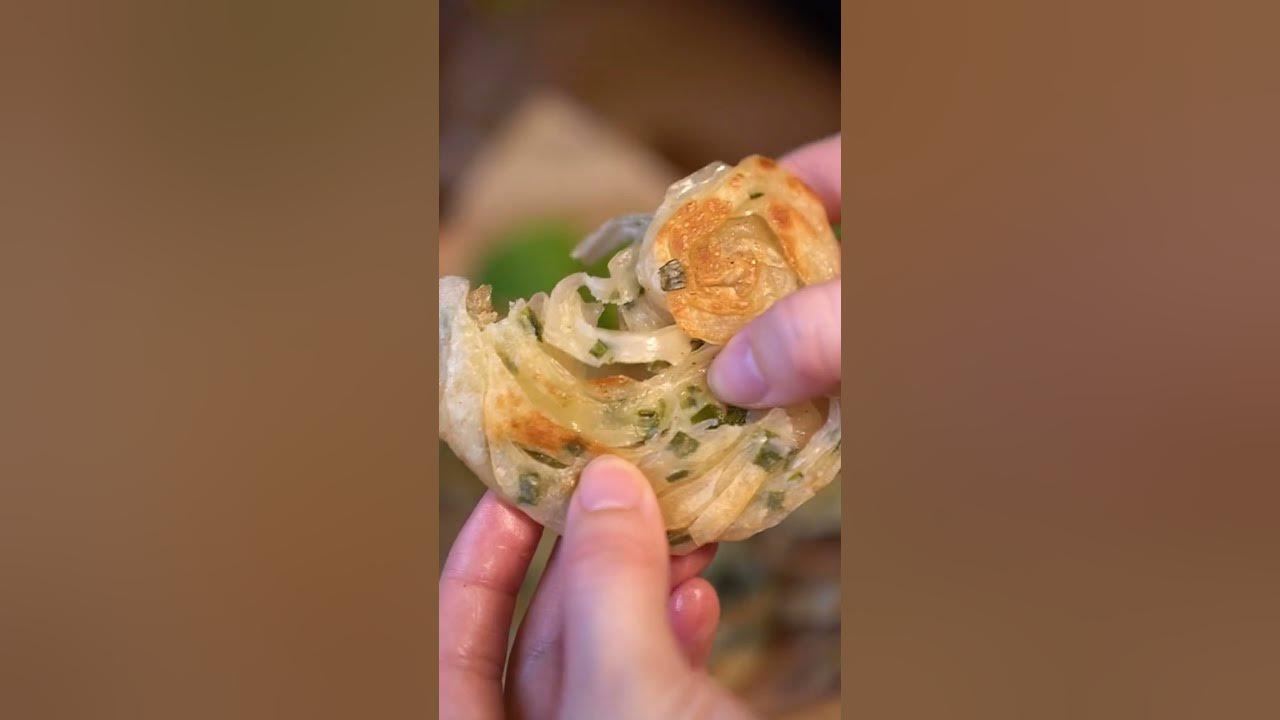 Scallion pancakes traditional Chinese pancakes #shorts