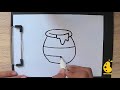 How to draw easy honey jar