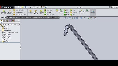 Solidworks tutorial : how to make allen key