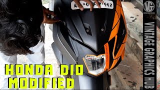 Dio Sticker Modification Dio Sticker Work Dio Headlight Modificationdio Indicator Modify