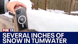 Tumwater hit with several inches of snow FOX 13 Seattle