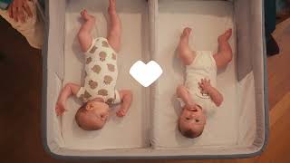 Next2Me Twins Magnet Grey Crib