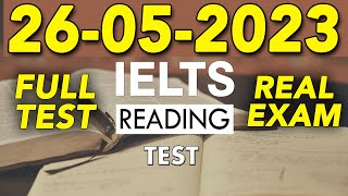 IELTS READING PRACTICE TEST 2023 WITH ANSWER | 26.05.2023