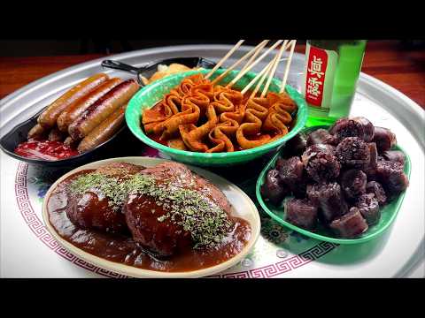 흑돼지소시지+매운어묵+함박스테끼+찰순대+구운치즈에 옛날빨뚜 한 <strong>잔</strong> MUKBANG