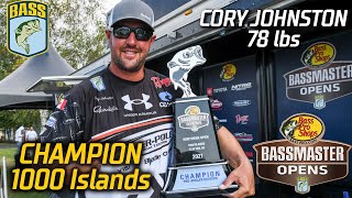 Cory Johnston wins the Basspro.com OPEN at 1000 Islands with 78 pounds