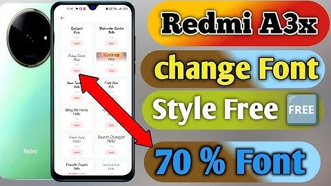how to change font style redmi a3x | How To download font style redmi a3x