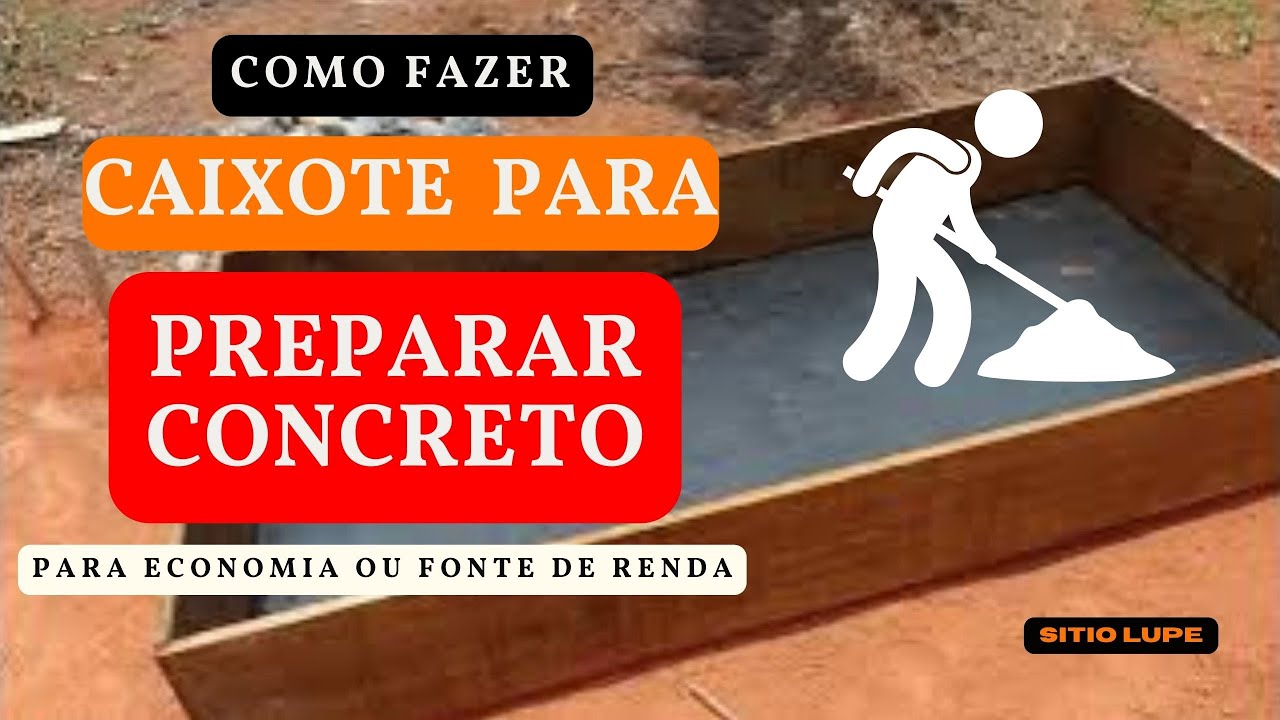 Como fazer caixa para fazer concreto. Simples e barato. - YouTube
