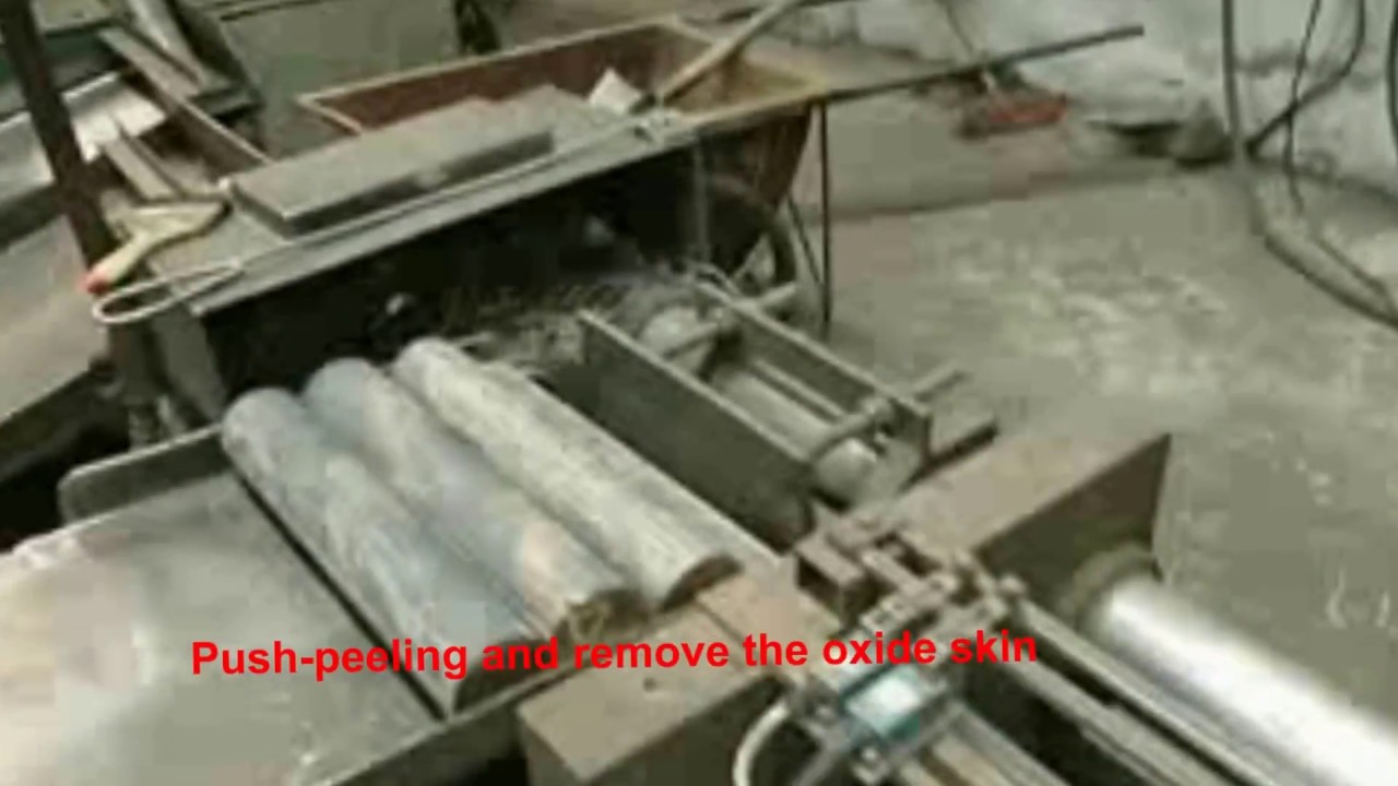 Brass rod extruding, From brass ingot to brass rod,Big size brass rod push peeling machine