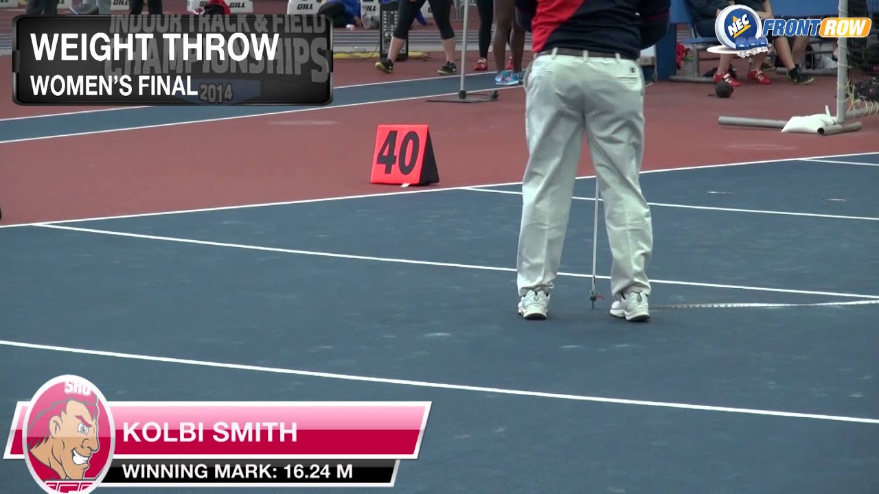 2014 NEC ITF Championships Women's Weight Throw Champion Kolbi Smith