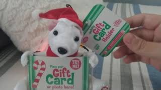 Gemmy gift card holder polar bear
At my Goodwill they had two of these for 5 bucks each.
I decided to get the one you see in the video because that one works.
It plays we wish you a merry Christmas.
Made in 2006 Gemmy gift card holder polar bear