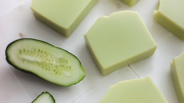 Homemade cucumber soap🥒 A cooling recipe