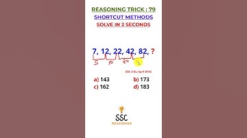 Reasoning Trick | SSC (CGL) reasoning question, reasoning tricks, short tricks #shorts #mathstrick
