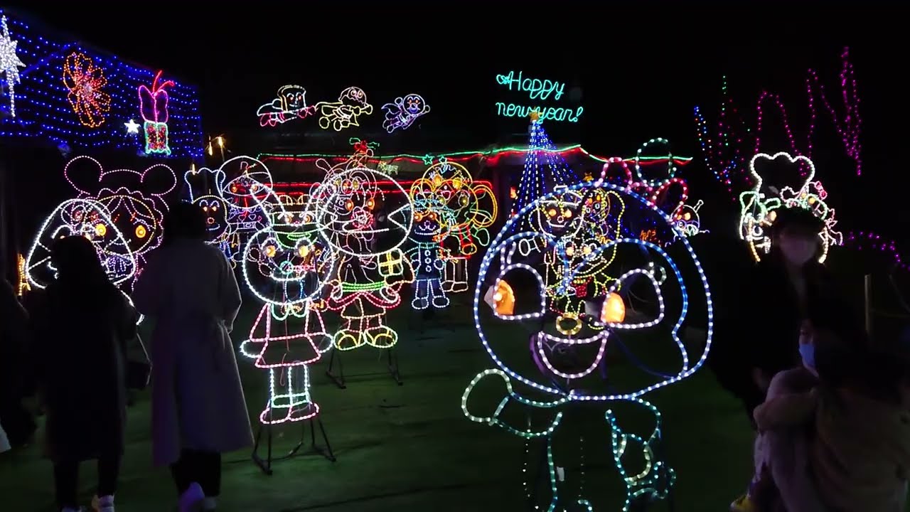 アンパンマンイルミネーション・ハッピーニューイヤー版 岐阜県各務原