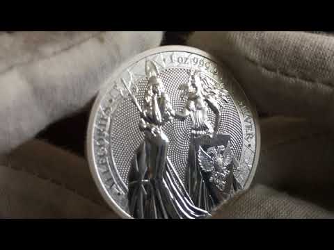 2019 Britannia Germania 1 Oz Silver Bullion Coin