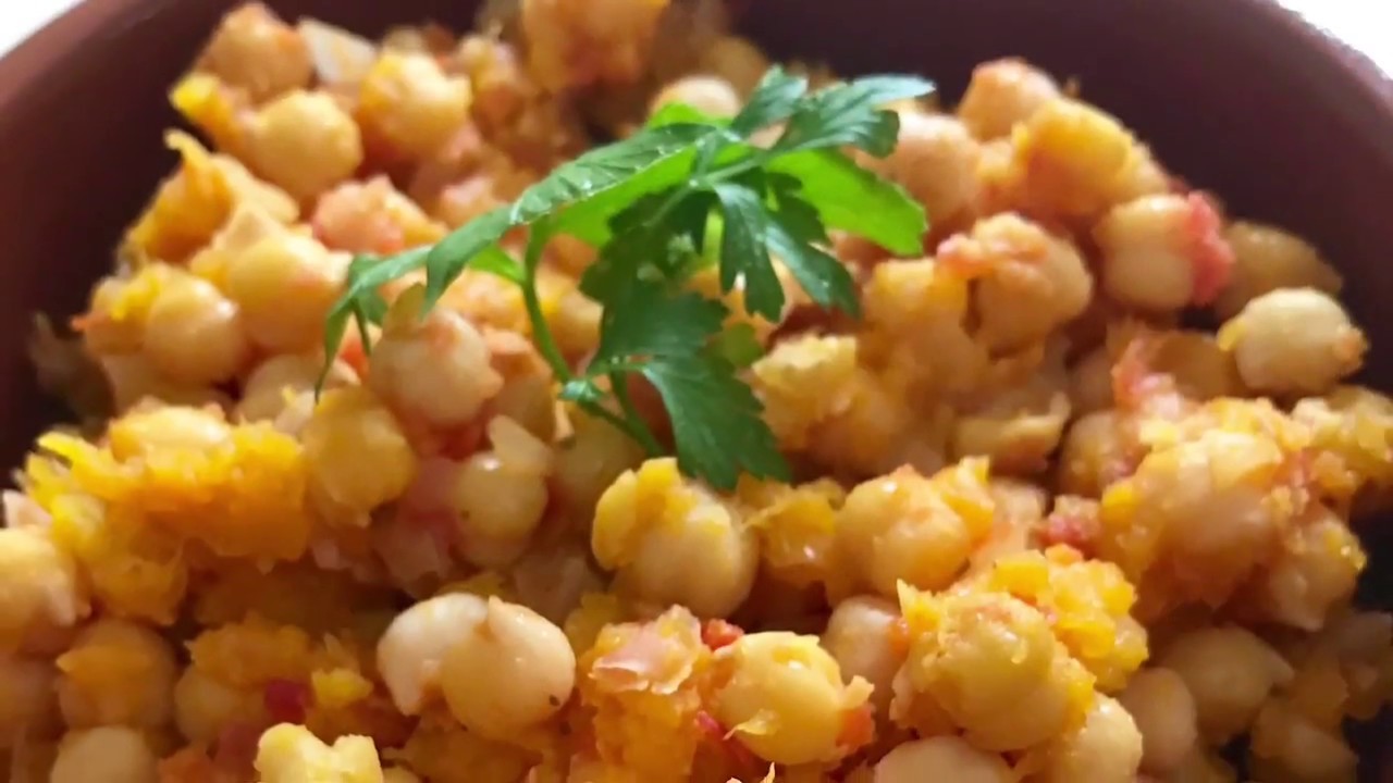 Guiso de garbanzos y calabaza YouTube