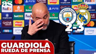Thumbnail for GUARDIOLA RUEDA DE PRENSA EN ESPAÑOL | MANCHESTER CITY 2 - REAL MADRID 3 | CHAMPIONS LEAGUE
