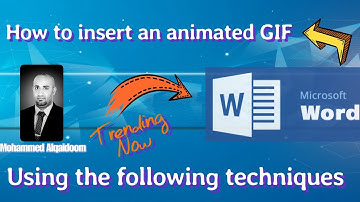 How to insert animated GIF to word document.