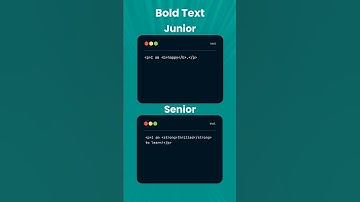 bold tag in html Junior Vs senior #coding #frontendcourse #css #codingpractices #codecademy #htmlcss