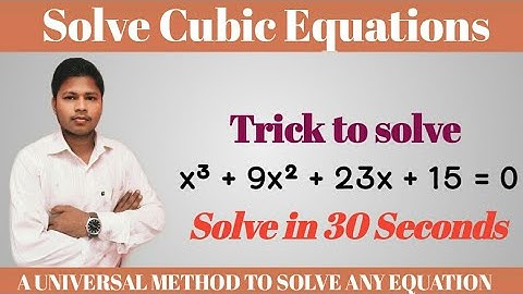 CUBIC EQUATION FACTORIZATION SHORTCUT/ SOLVING CUBIC EQUATIONS IN 30 SECONDS/ Math Tric